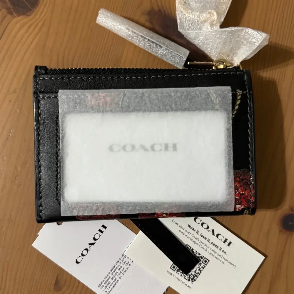 ❤️ Coach Mini Skinny Id Case With Cherry Print